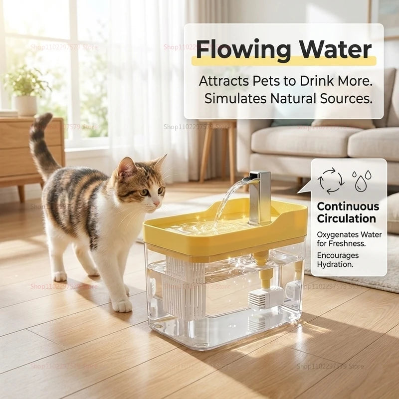 Whisper-Quiet Cat Water Fountain (1.5L)