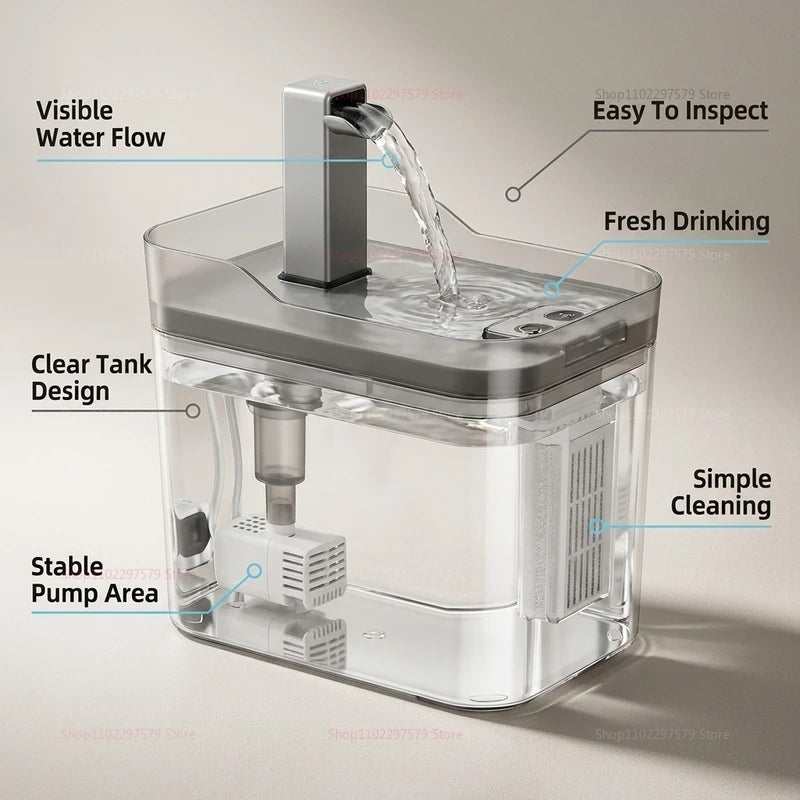 Whisper-Quiet Cat Water Fountain (1.5L)